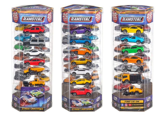 Teamsterz Die-Cast Automodelle Set, 7cm, 20 Stück