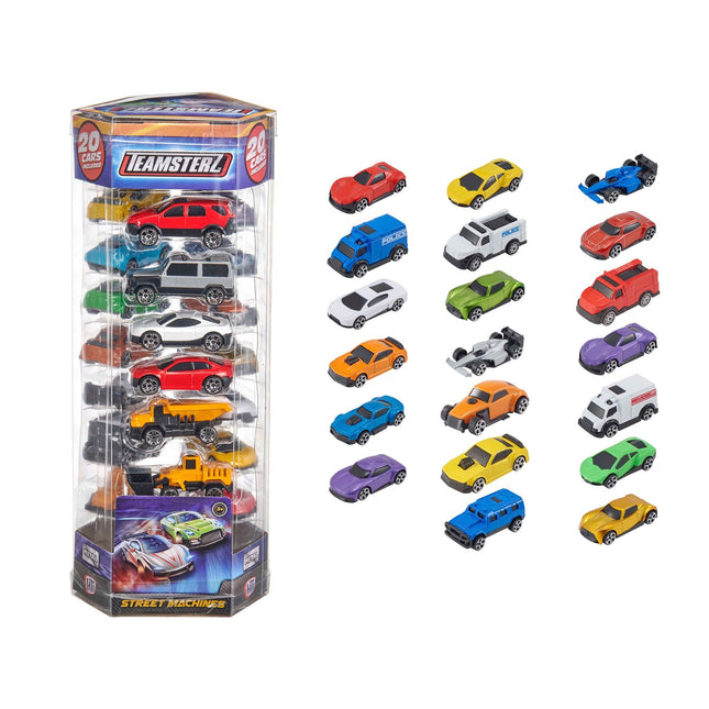 Teamsterz Die-Cast Automodelle Set, 7cm, 20 Stück