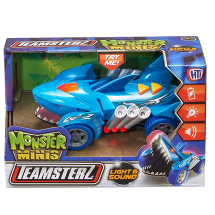 Teamsterz Mighty Machine Shark Car With Light And Sound, 12,5 Cm