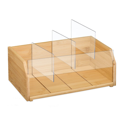 Tee-Organizer 4 Fächer Bambus