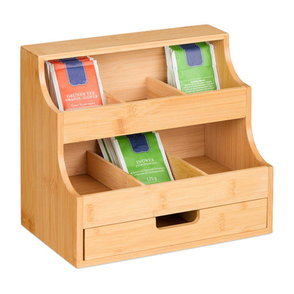 Tee-Organizer mit Schublade 9 Fächer