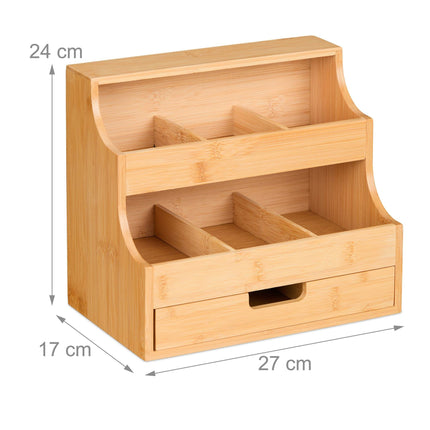 Tee-Organizer mit Schublade 9 Fächer