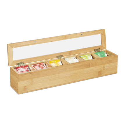 Teask in bamboo 6 compartments