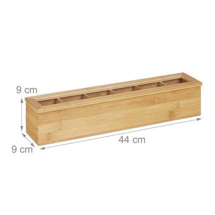 Teask in bamboo 6 compartments