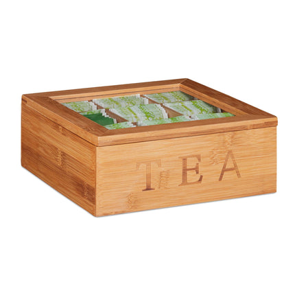 Teask in bamboo 9 compartments