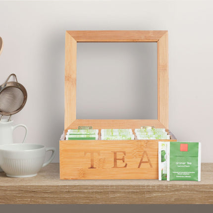 Teask in bamboo 9 compartments