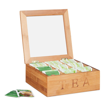 Teask in bamboo 9 compartments