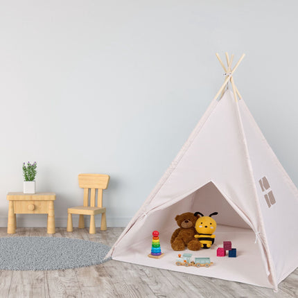 Teepee play tent with floor mat