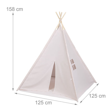 Teepee play tent with floor mat