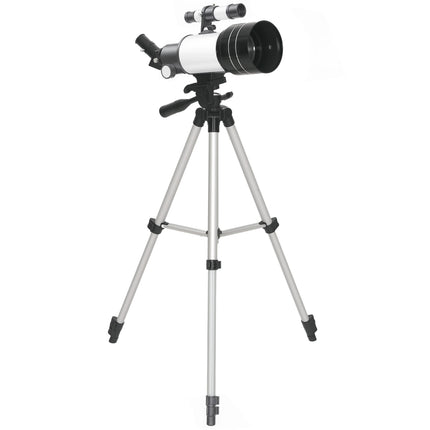 Teleskop mit 70-mm-Linse, verstellbares Stativ, Silber
