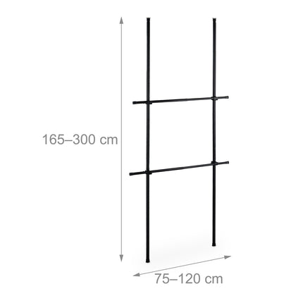 Teleskop-Garderobensystem, verstellbar 165–300 cm