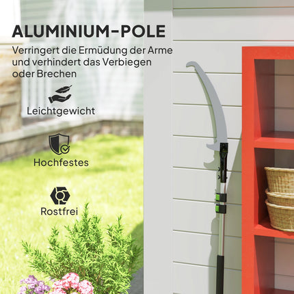 Teleskop-Baumschere, 1,5–2,6 m, rostbeständige Klinge