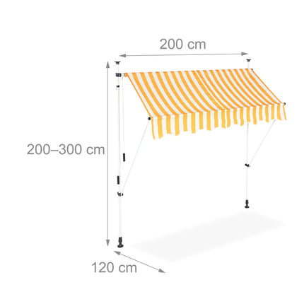 Telescopic roof Yellow/White