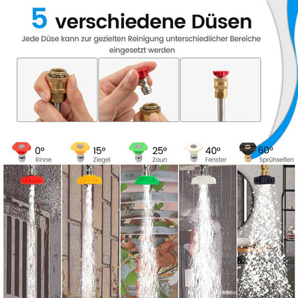 Telescopic wand for high-pressure cleaner 550 cm extension wand set with 5 spray nozzles telescopic high-pressure cleaner