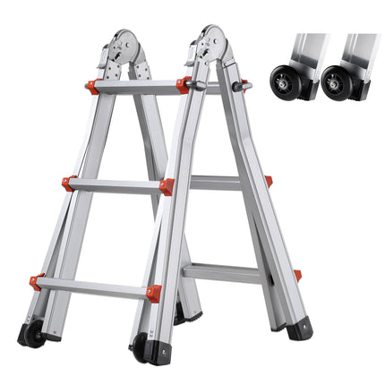 Telescoping A-Frame Ladder – 11 Ft Aluminum, 330 Lb Load