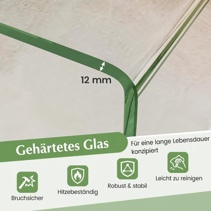 Salontafel in U-vorm van gehard glas – 81,5 x 42 x 40 cm