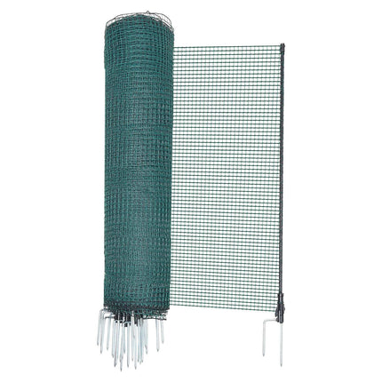 Temporary Plastic Mesh Fence Kit 0.9 x 25 m, 15 Posts, Stakes