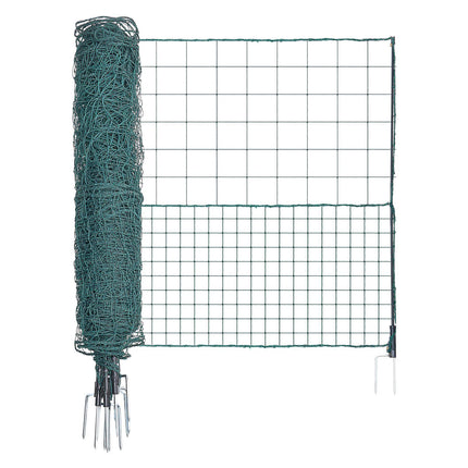Temporary Plastic Mesh Fence with Posts, 1.05 x 25 m