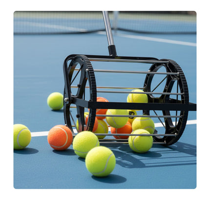 Tennisball-Sammelroller, Teleskopstiel aus Metall
