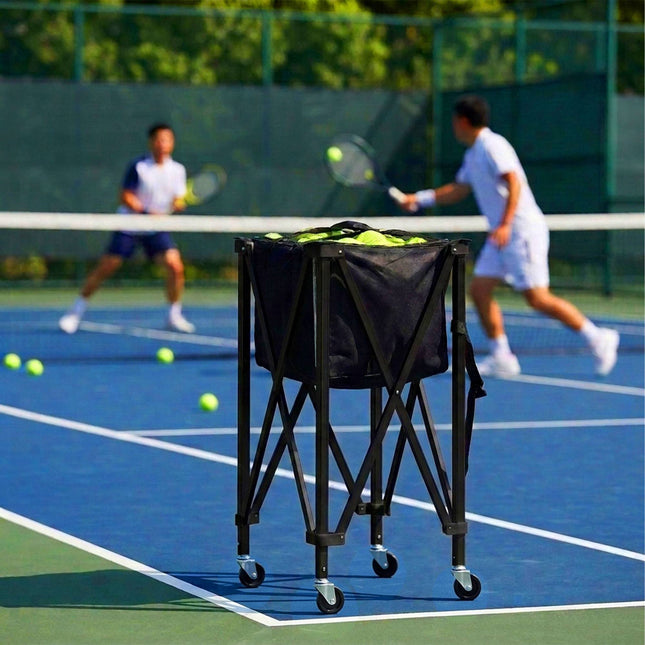 Tennisballwagen, faltbarer Wagen für 150 Bälle mit Tasche