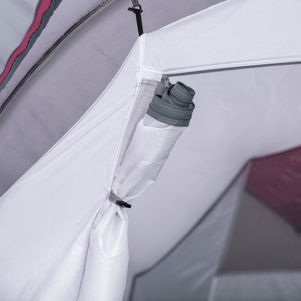 Tunnel camping tent for 2-3 people, fiberglass, grey