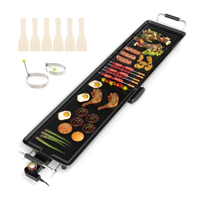 Teppanyaki Grill 1800W, Antihaftbeschichtung, Einstellbare Temperatur, 100cm