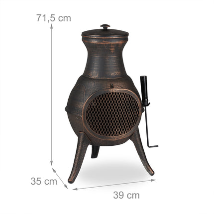 Terrace stove in cast iron