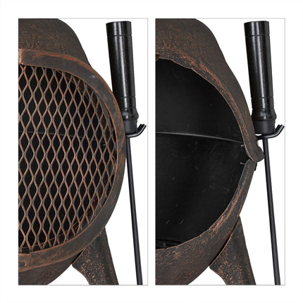 Terrace stove in cast iron