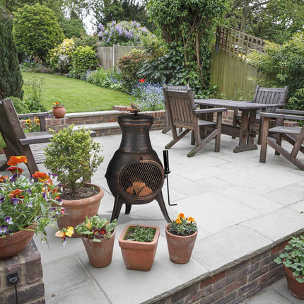 Terrace stove in cast iron
