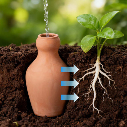 Terracotta Olla, 2.2L Clay Water Reservoir