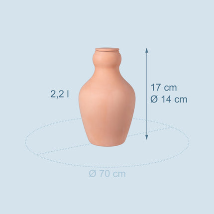 Terracotta Olla, 2.2L Clay Water Reservoir