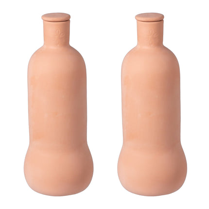Pflanzenbewässerungsoffen aus Terrakotta, 1 l, 2er-Set