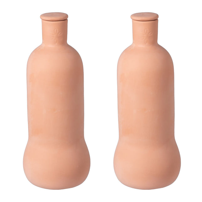 Pflanzenbewässerungsoffen aus Terrakotta, 1 l, 2er-Set