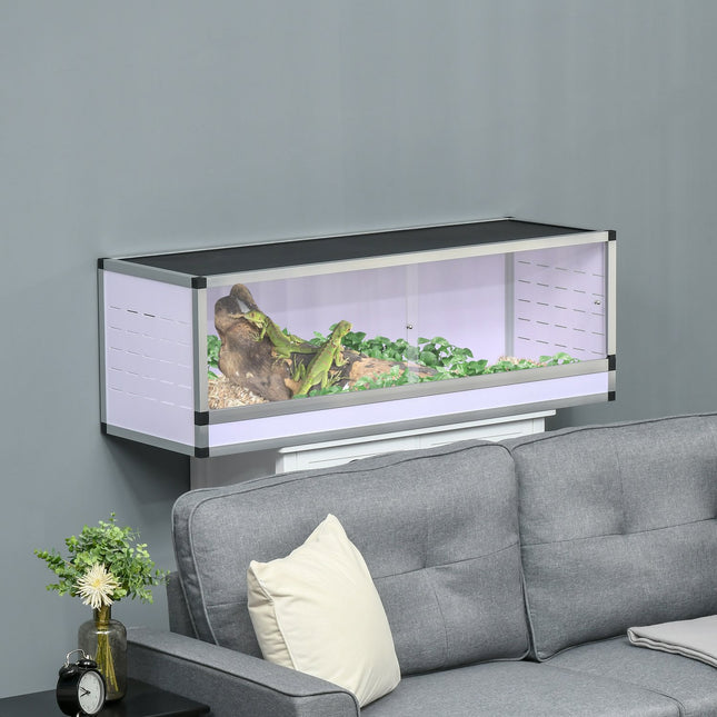 Terrarium breeding box for reptiles, amphibians and arachnids, aluminum, 120x40x40 cm