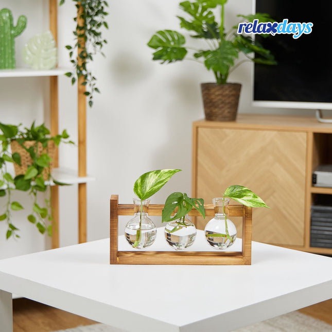 Test tube vase with stand