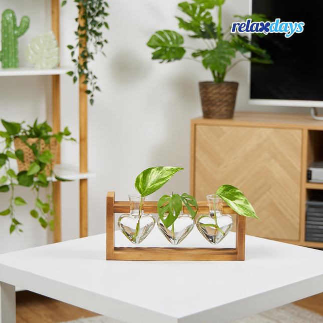 Test tube vase with stand