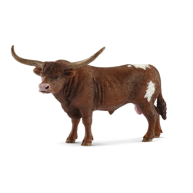 Texas Longhorn Bull Figur, realistisches Design, 15 cm groß