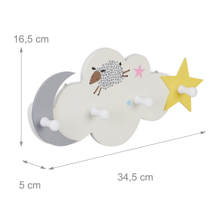 The children's wardrobe cloud-moon-star