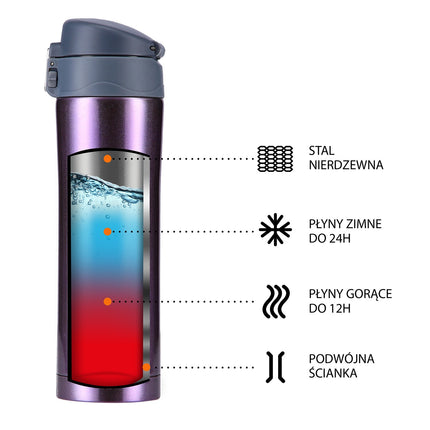 Thermal Cup, Violet, 10 oz, Insulated