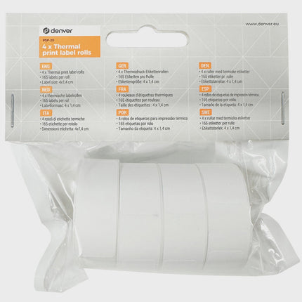 Thermal Printer Paper Labels, 4 Rolls for MBP-16
