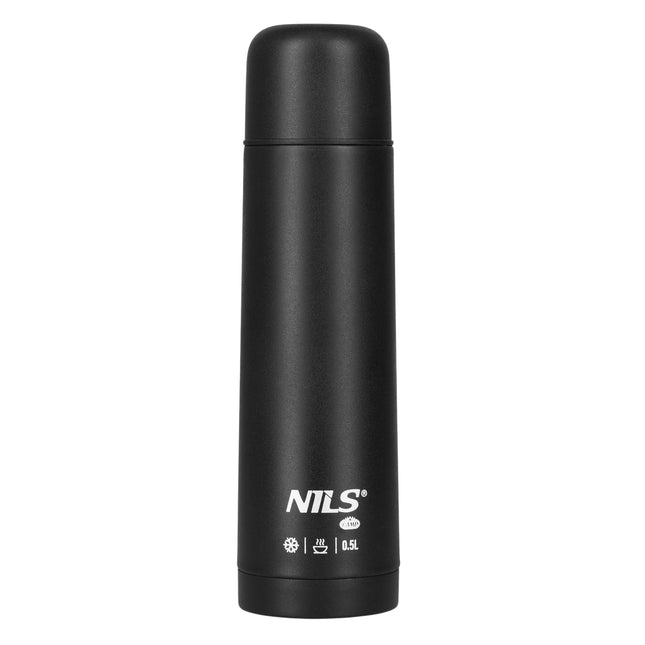 Thermos 500ml Schwarz – Isolierte Reiseflasche