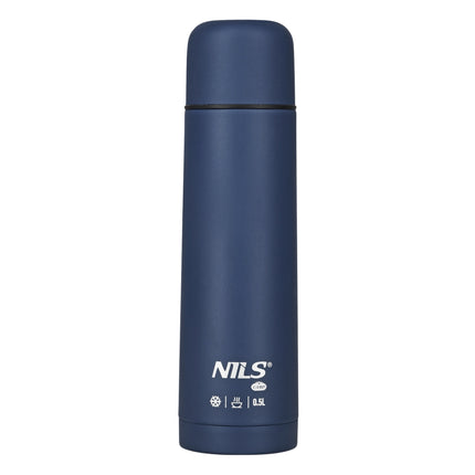 Thermosflasche 500ml, Blau, Ideal für Reisen