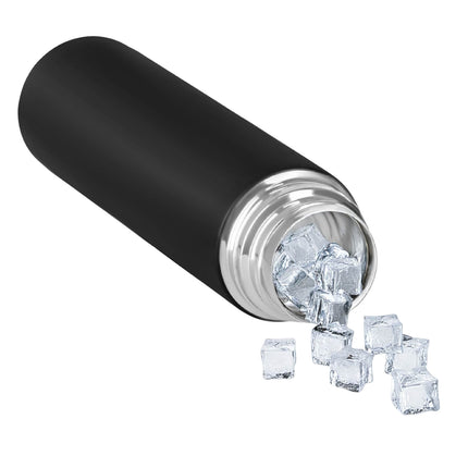 Thermoskanne 1000ml, Schwarz, Isolierter Reisebecher