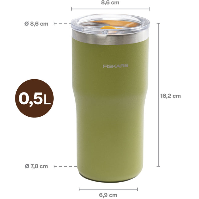 Isolierbecher grün 0,5 Liter To-Go-Becher