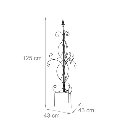 Dreibeiniges, zusammenklappbares Rankgitter für Pflanzen, 125 cm