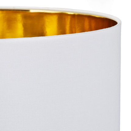 Dreibeinige Stehleuchte in Weiß &amp; Gold