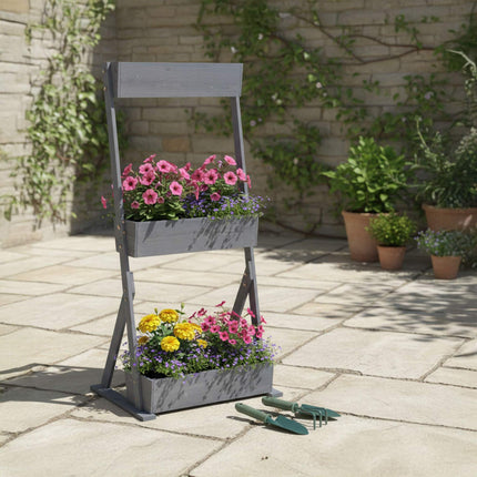 Tiered Planter with Boxes for Herbs, Vegetables & Flowers