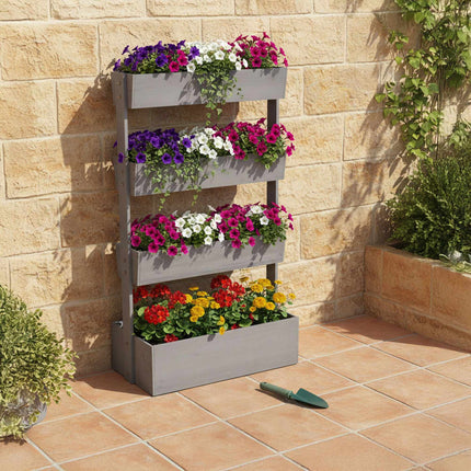 Etagenpflanzer mit Kästen für Kräuter, Gemüse, Blumen