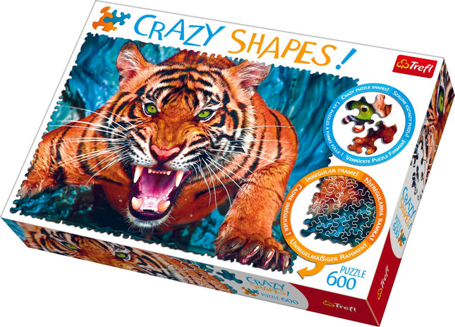 Tiger-Puzzle 600 Teile – lustiger und fesselnder Familienspaß
