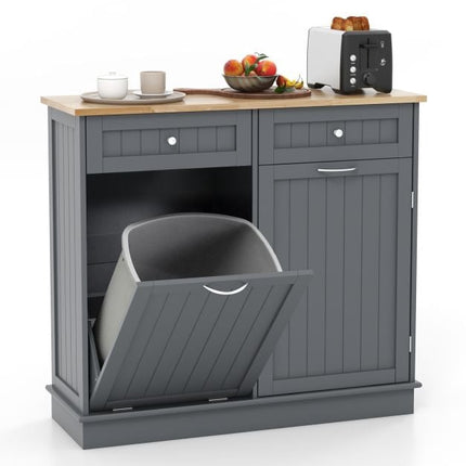 Tilt-Out Kitchen Trash Cabinet, Drawers, Adjustable Shelf